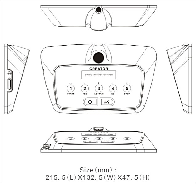 Пульт делегата Creator CR-DIG5204E2